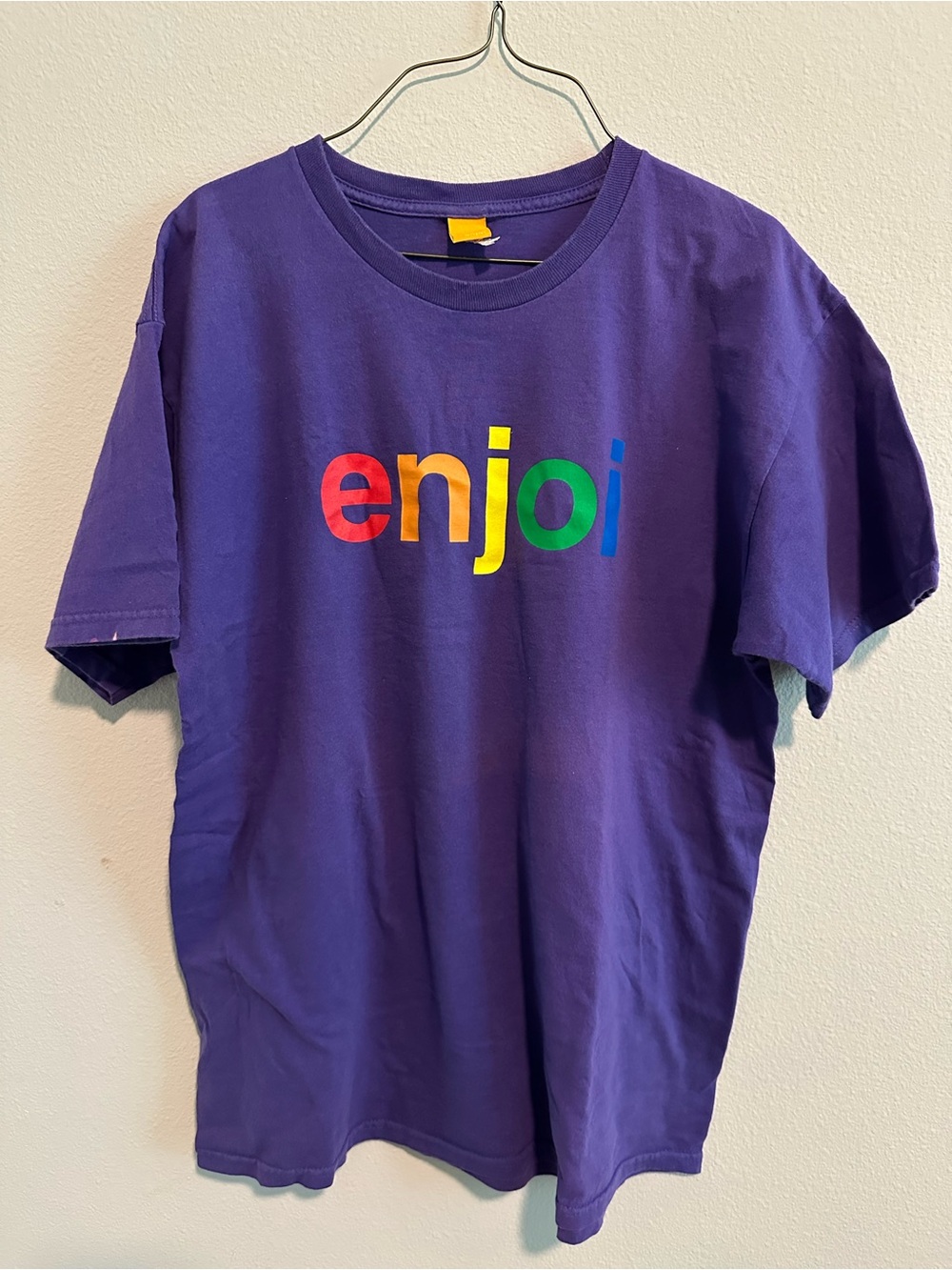 Enjoi Men's Purple Short-Sleeve Logo Tee